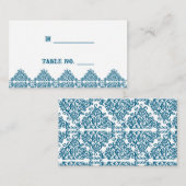 モロッコブルーダマスクウェディング座席表 プレイスカード (正面/裏面)