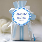 モロッコブルーパターンイスラム結婚教徒 ラウンドシール