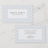 モロッコブルーファッションスタイリストテンプレート 名刺 (正面/裏面)