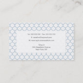 モロッコブルーファッションスタイリストテンプレート 名刺 (裏面)