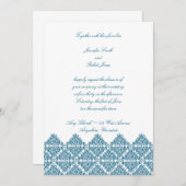 モロッコブルー結婚式招待状 招待状 (正面/裏面)