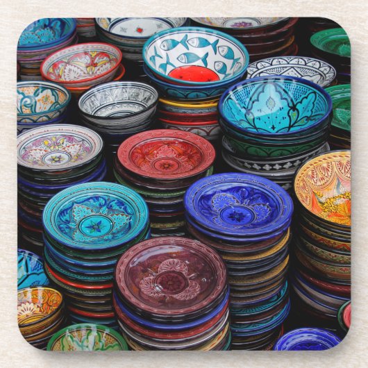 モロッコプレートアットマーケット コースター (正面)