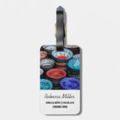 モロッコプレートアットマーケット ラゲッジタグ (裏面縦)