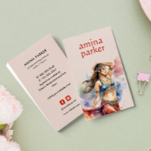 モロッコベリーダンサー水彩色ピンク