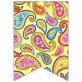 モロッコペイズリーかわいいカラフル誕生日パーティー バンティングフラッグ (第1の旗)