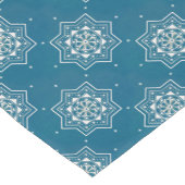 モロッコポルトガル語ブルーアズレジョスのタイル模様 ショートテーブルランナー (コーナー)