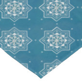 モロッコポルトガル語ブルーアズレジョスのタイル模様 テーブルクロス (アングル)