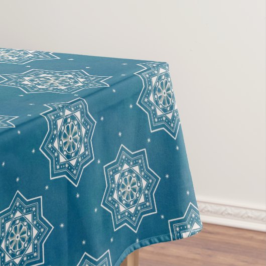 モロッコポルトガル語ブルーアズレジョスのタイル模様 テーブルクロス (インサイチュ)
