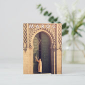 モロッコマラケシュ建築の美しい扉 ポストカード (スタンド正面)