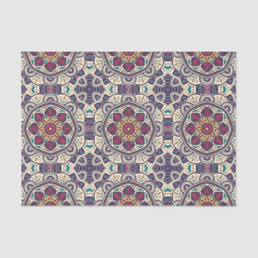 モロッコマンダラタイル調整可能なパターンの切り離し 薄葉紙 (正面)