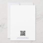 モロッコミニマルタイル青ゴールデンQRコード 招待状 (裏面)