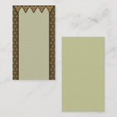 モロッコミントグリーンとタン 名刺 (正面/裏面)