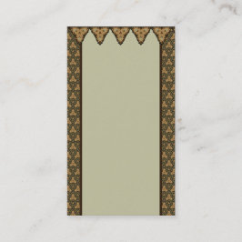 モロッコミントグリーンとタン 名刺