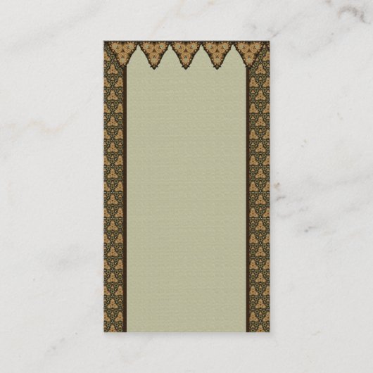 モロッコミントグリーンとタン 名刺 (正面)