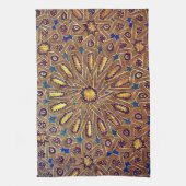 モロッコモザイクイスラム装飾アラブ図形 キッチンタオル (縦)
