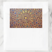 モロッコモザイクイスラム装飾アラブ図形 長方形シール (バッグ)