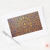 モロッコモザイクイスラム装飾アラブ図形 長方形シール (封筒)