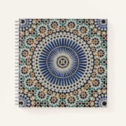 モロッコモザイクタイルの美しい写真 ノートブック (正面)