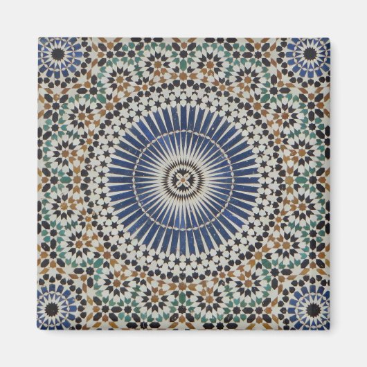 モロッコモザイクタイルの美しい写真 マグネット (正面)