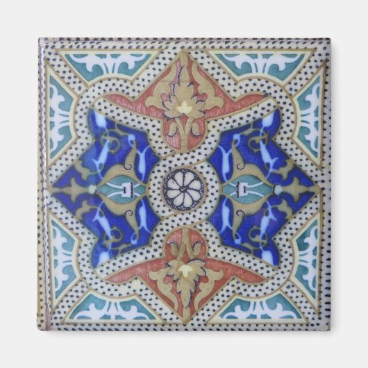 モロッコモザイクタイル写真 –  マグネット (正面)