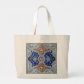 モロッコモザイクタイル写真 –  ラージトートバッグ (裏面)