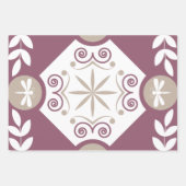 モロッコモザイクタイル模様トンボ ラッピングペーパーシート (正面)