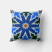 モロッコモザイクタイル花アラビア幾何学芸術6 クッション (裏面)