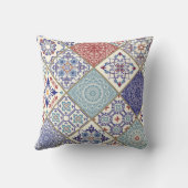 モロッコモザイクヴィンテージクラシックパターン クッション (裏面)