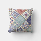 モロッコモザイクヴィンテージクラシックパターン クッション (正面)