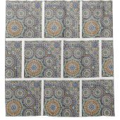 モロッコモザイク写真 –  シャワーカーテン (正面)