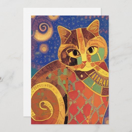 モロッコモザイク子猫の声 サンキューカード (正面/裏面)