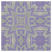 モロッコモザイク幾何学的な緑のオリーブ紫色のプラム ファブリック (クローズアップ)