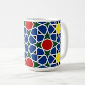 モロッコモザイク幾何学的パターンデザインタイル コーヒーマグカップ (正面右)