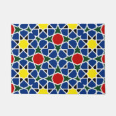 モロッコモザイク幾何学的パターンデザインタイル ドアマット (正面)