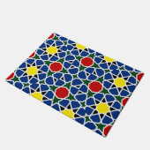 モロッコモザイク幾何学的パターンデザインタイル ドアマット (アングル)