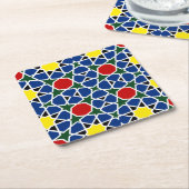モロッコモザイク幾何学的パターンデザインタイル ペーパーコースター (アングル)