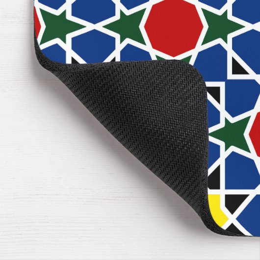 モロッコモザイク幾何学的パターンデザインタイル マウスパッド (コーナー)