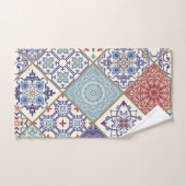 モロッコモザイク幾何学的ヴィンテージパターン バスタオルセット (ハンドタオル)