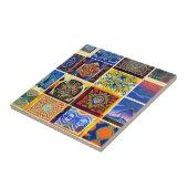 モロッコモザイク抽象芸術数々のアートカラー タイル (側面)