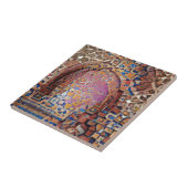 モロッコモザイク赤金ゴールド幾何学芸術 タイル (側面)