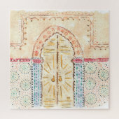 モロッコモスクドアウォーターカラージグソーパズル ジグソーパズル (縦)