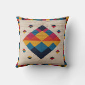 モロッコモダンホワイトキリム枕：ミニマリストMa クッション (裏面)