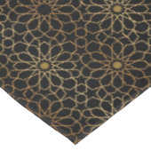 モロッコモダン金ゴールド黒パタ地中海のーン テーブルクロス (アングル)