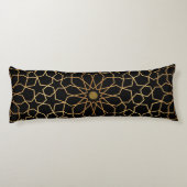 モロッコモダン金ゴールド黒パタ地中海のーン ボディピロー (裏面)
