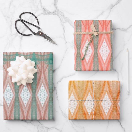 モロッコラッインスパイアプ紙フラットシートセット ラッピングペーパーシート (正面)