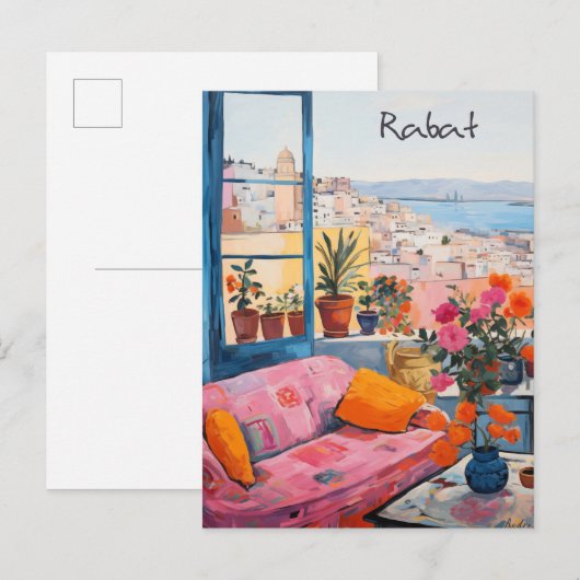 モロッコラバト旅行都市の絵画的美しさ ポストカード (正面/裏面)