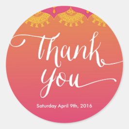 モロッコラベル-インディアンインスピレーションラベル ラウンドシール