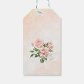 モロッコランタンとパステルクリームピンクのバラ ギフトタグ (裏面)