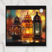 モロッコランタンウェルカム結婚式の引き出物ラベル フェイバータグ (裏面)