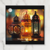 モロッコランタンウェルカム結婚式の引き出物ラベル フェイバータグ (正面)